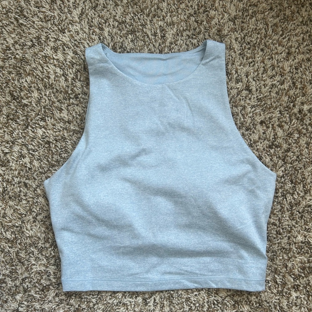 Light Blue Sleeveless Crop Top